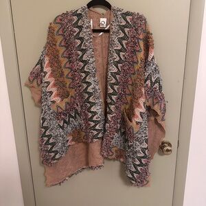 Anthropologie Akemi & Kin Boho Knitted Poncho